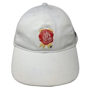 Jim Beam Baseball Cap White One Size Slideback Whiskey Logo Cotton Bourbon Hat